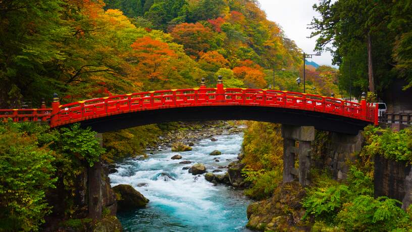 De Shinkyo brug in Nikko