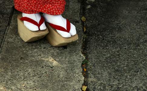 Japanse slippers, even wennen