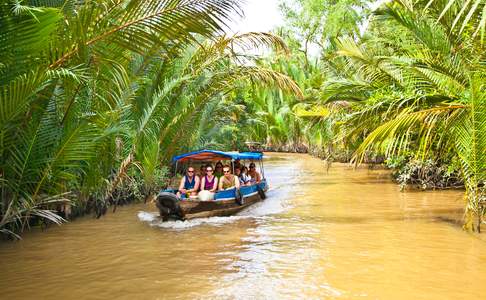 De Mekong Delta verkent u het beste per boot