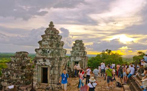 De Pakbeng Tempel is een mooie plek in Angkor om de zonsondergang te aanschouwen