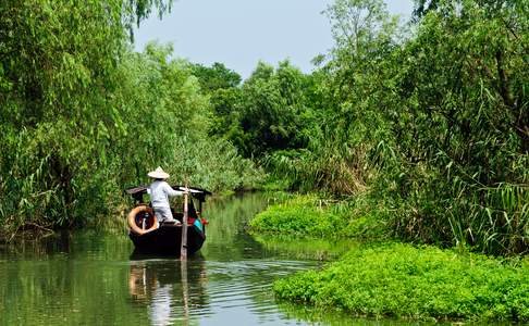 De Xixi 'wetlands', even buiten Hangzhou