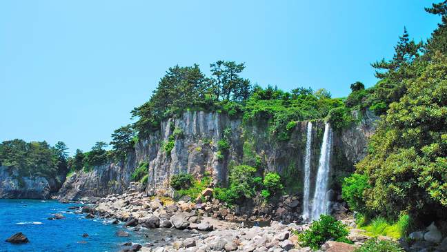 De mooie natuur van het eiland Jeju