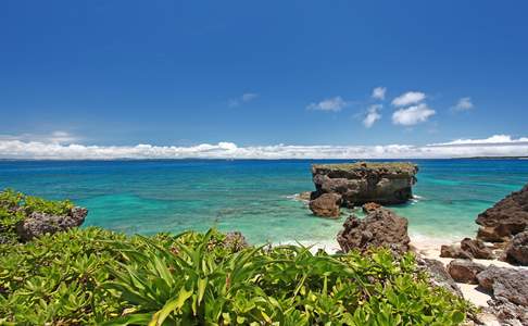 Het strand van Okinawa