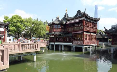 De Yuyuan tuin in Shanghai