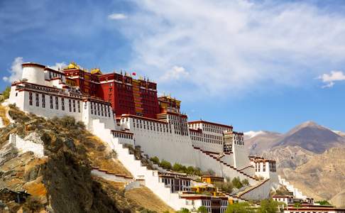 Het Potala paleis in Lhasa, Tibet