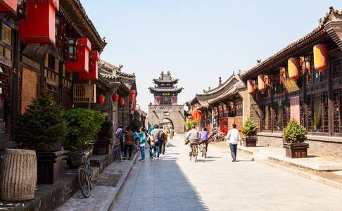 De Ming-Qing-straat in Pingyao