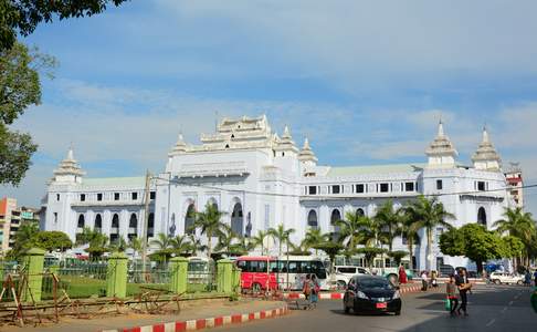 Straatbeeld Yangon