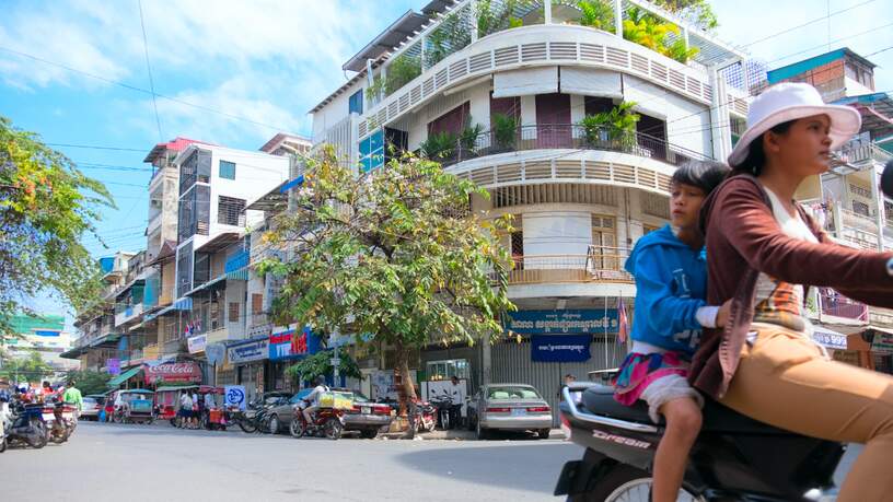 Straatbeeld Phom Penh