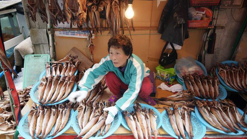 Sokcho, vismarkt