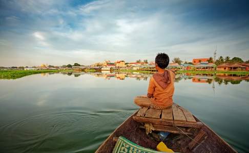 Het Tonle Sap Meer bij Siem Reap